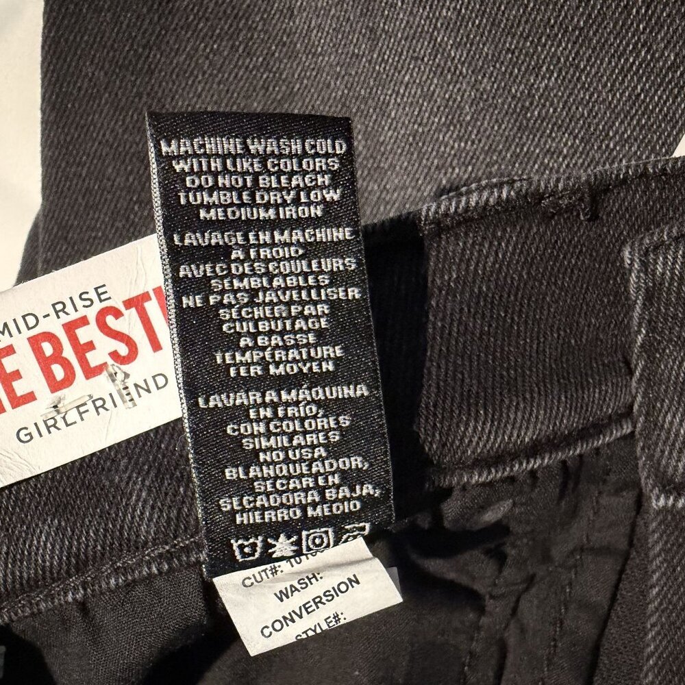 NWT Celebrity Pink The Bestie Mid-Rise Girlfriend Jeans 5/27 Sustainably Sourced - Picture 5 of 14